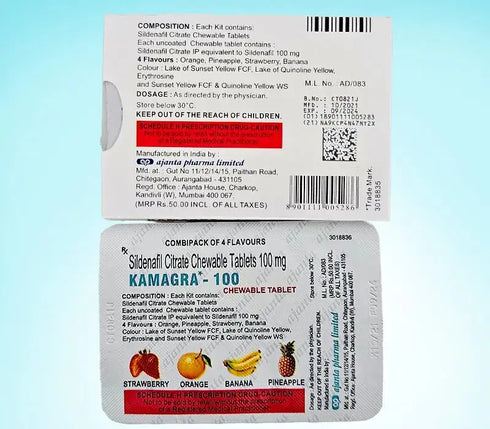 Kamagra 100 Chewable - Dropsuri masticabile cu arome - Kamagra Jelly Romania