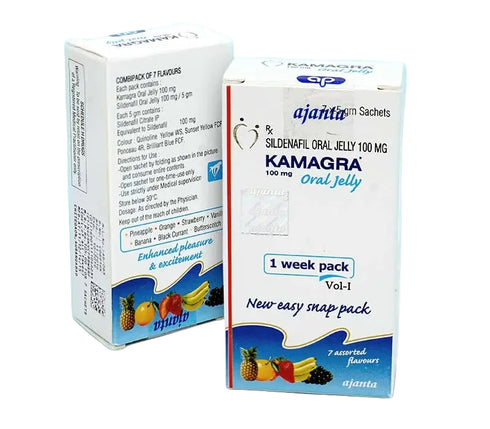 KAMAGRA JELLY - 7 PLICURI + 1 GRATIS, ORIGINALĂ AJANTA PHARMA - Kamagra Jelly Romania