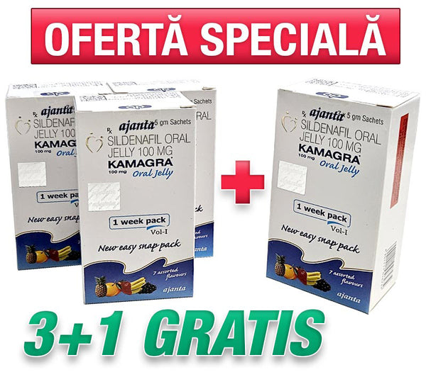 KAMAGRA ORAL JELLY – OFERTĂ DE 3+1 GRATIS